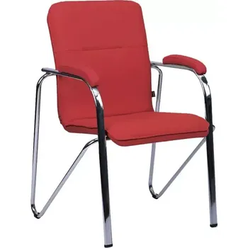 LAURA židle, chrom, koženka červená