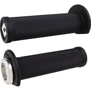 grip Gripy s lock-on grip systémem pro ATV/PWC ODI GRIPS RUFFIAN barva černá/stříbrná, délka 12,5 cm (5")