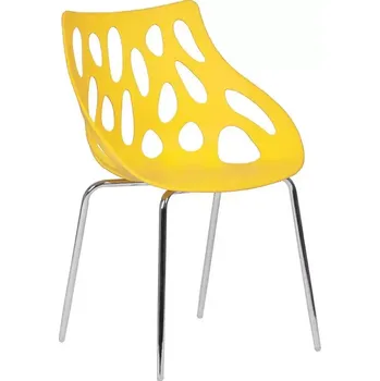 Jídelní židle SAMUEL židle plastová, žlutá