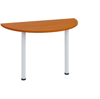 Stolová podnož LJC 2 - 120 přístavba jednací, kovová podnož bílá, síla desky 25 mm, široká 1200 mm, třešeň šumavská