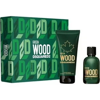 Kosmetická sada Dsquared2 Green Wood Set - EDT 100 ml + sprchový gel 150 ml Dárková sada
