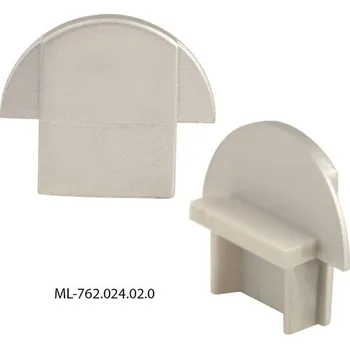 LED lišta Koncovka pro VR bez otvoru, stříbrná barva, 1 ks MCLED ML-762.024.02.0