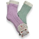 Pesail Dívčí zateplené ponožky 2x páry Barva: Růžová, Velikost: 38-42