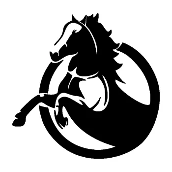 Samolepící dekorace SAMOLEPKA Kůň 105 levá ve skoku (01 - černá) NA AUTO, NÁLEPKA, FÓLIE, POLEP, TUNING, VLASTNÍ TEXT, TISK, AUTOSAMOLEPKY.cz, POLEPY, OBRÁZEK, LOGO, SAMOLEPKY