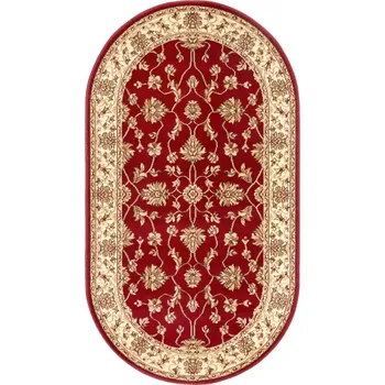 Koberec Kusový koberec Begonia bordo ovál Ovál 100 x 180 cm