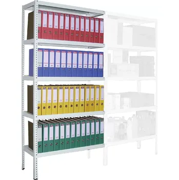 Dílenský regál RP 150 regál přídavný 2000x1000x400/5 polic, celobílý