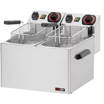 fritéza Fritéza elektrická dvojitá 0,42 kW/l, 5+5 l stolní 230 V | REDFOX - FE 44