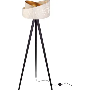 Stojací lampa Stojací lampa Werona 7, 1x krémové textilní stínítko se vzorem, g, b