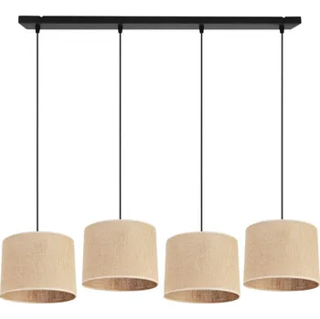 Závěsné svítidlo Juta, 4x jutové stínítko