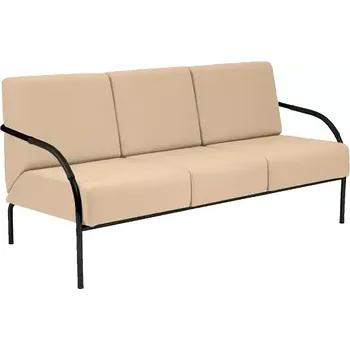 Sedací souprava SPA 3 černý lak, koženka AN 096 - koženka béžová