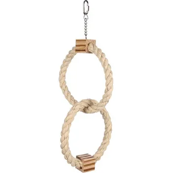 Hračka pro ptáka Hračka pro ptáky FLAMINGO - sisalové kruhy s dřívky 18cm