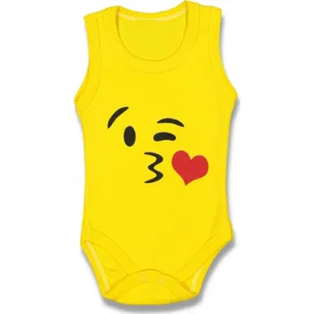 Kojenecký body Kojenecké body bez rukávů Smajlík 62