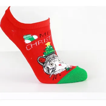 Dámské ponožky Aura.Via Vánoční krátké ponožky SNDV555-3 Velikost: 35 - 38