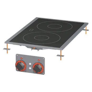 Sporák Sporák sklokeramický drop-in elektrická 2x drop-in plotýnka 400 V | RM - PCCD-64ET