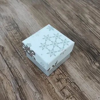 Dárková krabička Papírová krabička s vločkami 4x4