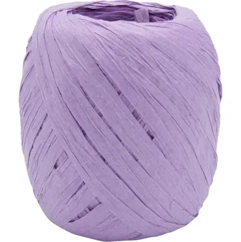 Stuha Stuha papírová RAFFIA lila 7mm x 30m (Stuha papírová, EKO recyklovaný papír, velké MEGA klubko)
