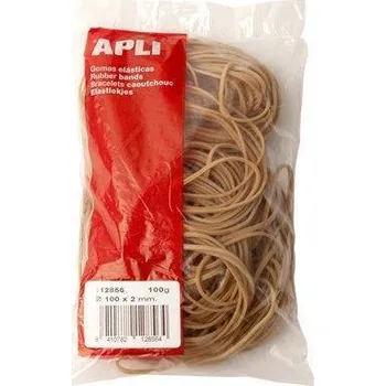 Gumičky, červená, 100 g, 100 x 2 mm, APLI