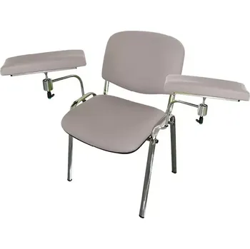 Jídelní židle OZC - 02 židle odběrová s dvěma područkami, koženka MONA 6 - koženka šedá