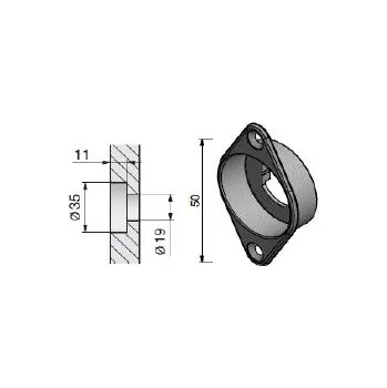 LEHMANN Adaptér do dřeva pro montáž zámku 60 6171 a křídlového (LEHMANN Adaptér do dřeva pro montáž zámku 60 6171 a křídlového)