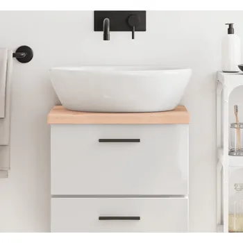 vidaXL Koupelnová deska 40x30x(2-4) cm ošetřený masiv [3156186] Barva: Přírodní