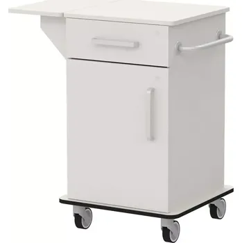 VIZITA 02 D mobilní vozík vizitový, korpus šedý, čílka šedá