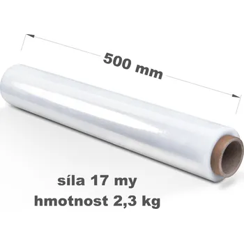 Zakrývací fólie na malování Stretch fólie ruční transparentní 50 cm x 300 m, 17 my