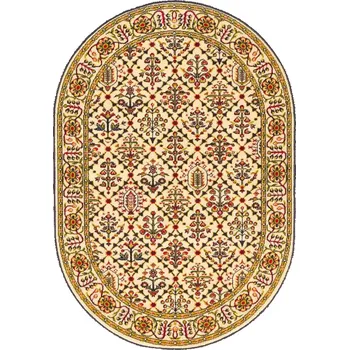 Koberec Kusový koberec Tamir krem ovál Ovál 100 x 180 cm