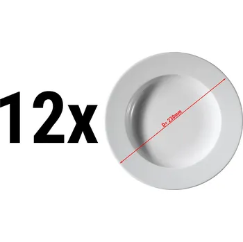 Talíř G.Gastro (12 Kusů) PERA bílá - Hluboký talíř - Ø 23 cm