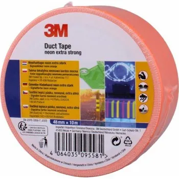 Lepicí páska Universální páska 3M - 48 mm * 10 m, Duct Tape - neon oranžová