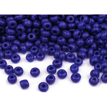 Dětské navlékací korálky Rokajl 2 mm 50g modrý