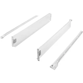 StrongRoll zásuvka, kolečkový výsuv s bočnicí, H150/550mm/25kg, bílá (StrongRoll zásuvka, kolečkový výsuv s bočnicí, H150/550mm/25kg, bílá)