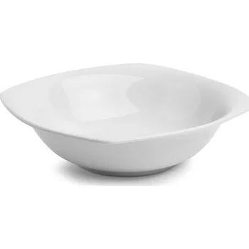 Talíř Polévkový talíř "Quadrato", bílá, hluboký, porcelánový, čtvercový, 17 cm, ROTBERG