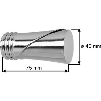 Příslušenství pro garnýž Koncovka pro tyč 25mm Duncan - nerez