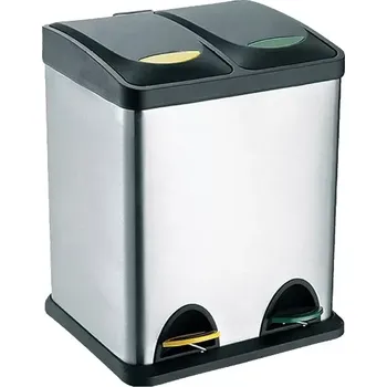 Odpadkový koš KTO-N 2x8 koš nerez na tříděný odpad, 2x8 l
