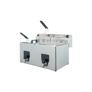 fritéza Elektrická fritéza 2x 10l s výpustí FF-15+15 TR NV (400V)