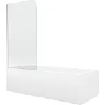 MEXEN/S - Vega obdélníková vana 180 x 80 cm s panelem + vanová zástěna 75, transparent, chrom 550118080X9007510100