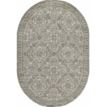 Koberec Vopi Kusový koberec OVÁL Flat 21193 ivory/silver/taupe (Varianta: Ovál 200 x 290 cm)