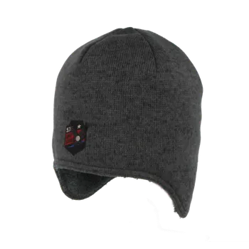 Kojenecká čepice RDX Zimní čepice na uši nažehlovačka šedá Vel. 5