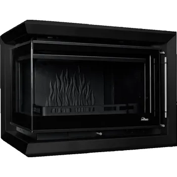 Krbová kamna Dekorativní rám Uniflam 850 Prestige s bočním prosklením černý mat