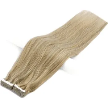 Příčesek Vlasové PU pásky tape in na prodlužování vlasů 30cm balayage 16/60 - plavá blond / platina
