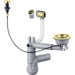 DEANTE - Sifon zlato - Náhradní sifonová sada, 1 - bowl ZXY_Z911