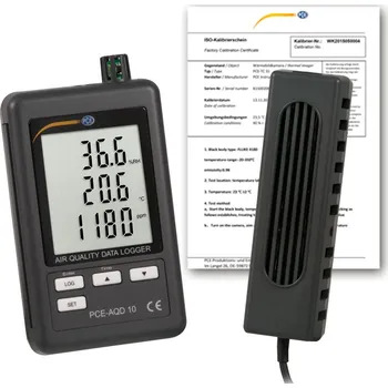 Měřič kvality ovzduší PCE-AQD 10, měření CO2, teploty, vlhkosti, ISO certifikát