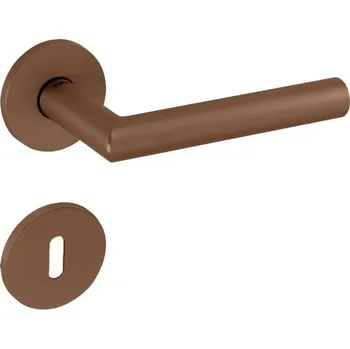 Dveřní kování TI - FAVORIT - R 2002 5S rozety BB, klika/klika CUM - Měď matná (186)