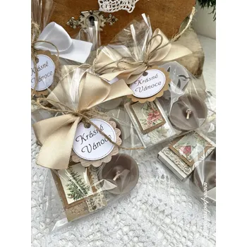 Žertovný předmět Pod Rukama Vánoční zdobené zápalky a svíčky jako dárek