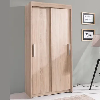 Šatní skříň Šatní skříň KARO | 100 cm | bez zrcadla | posuvné dveře | sonoma