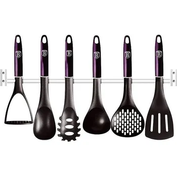 Sada kuchyňského náčiní BERLINGERHAUS Kuchyňské náčiní s nástěnným držákem 7 ks Purple Eclipse Collection BH-6331
