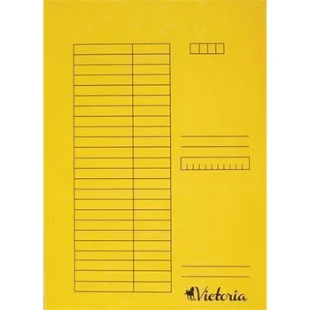 Archivační box VICTORIA OFFICE Desky s rychlovazačem, žluté, karton, A4, VICTORIA