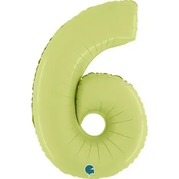Balónek Fóliový balónek 66 cm - číslice 6 - olivová - W260600SOGR-P