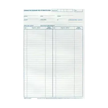 Tiskopis DITIS Zdravotní záznam pro stomatologii 1ks