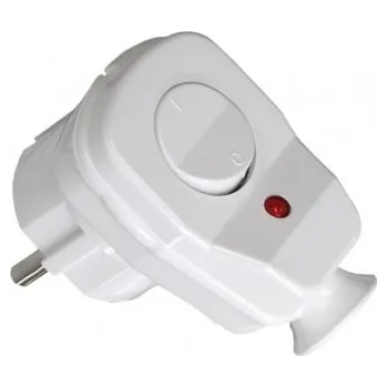 Stavebniny Timex WT-ŁK Vidlice úhlová 16A 2p+Z s vypínačem a podsvícením, bílá